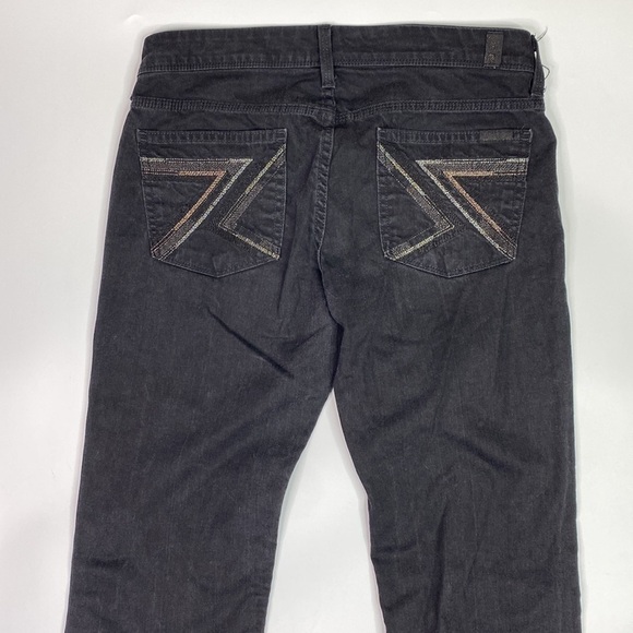7 For All Mankind Flynt Black Bootcut Denim Pants Size 29 - Picture 5 of 13